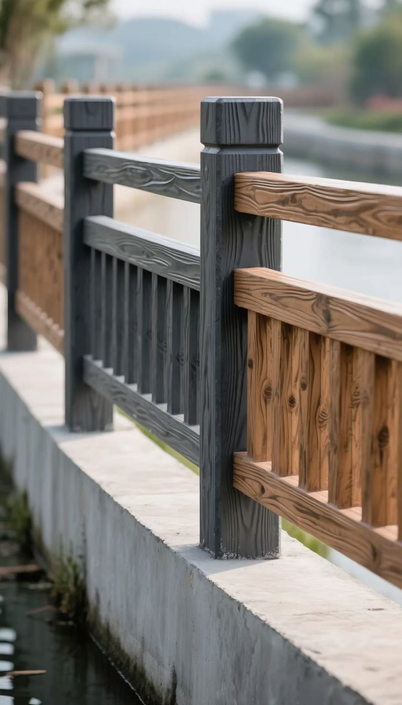 水泥仿木护栏市政护栏